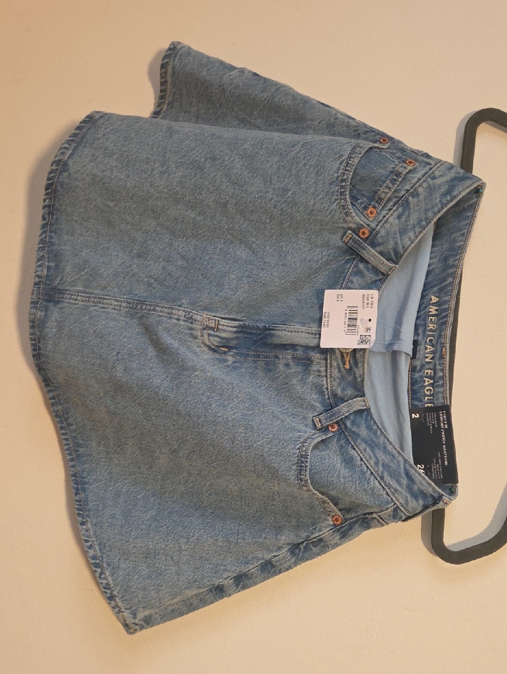American Eagle Outfitters Light Blue High-Rise Denim Shorts